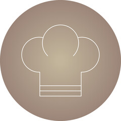 Chef Toque icon single vector illustration