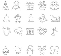 christmas icon set