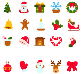 christmas icons set