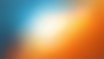 white orange blue empty space grainy noise grungy texture color gradient rough abstract background shine bright light and glow template