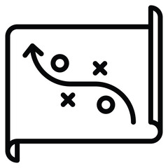 Strategy icon line vector illustration