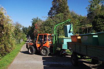 Wine yards in Stuttgart region in Germany in October	