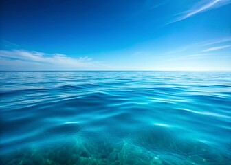 Obraz premium Minimalist Blue Ocean Water Surface Texture - Calm Sea Background