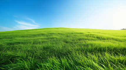Obraz premium Grass field. Carbon net zero concept background image