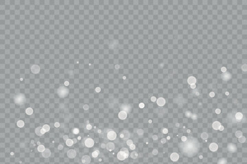 Winter cold blizzard effect with snow. Vector texture Cold winter wind with snowflakes on transparent background.