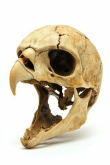 Obraz premium Eagle Skull Retro. White Background with Isolated Eagle Head Skeleton