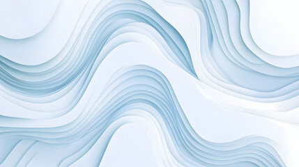 Fototapeta premium Abstract blue vector background with wavy lines on a white background 