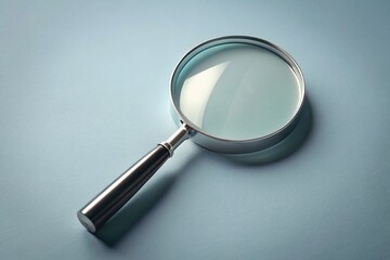 Minimalist Magnifying Glass Cutout - Abstract Generative AI Art