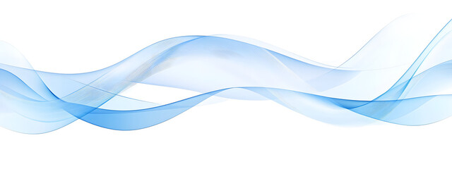 Abstract blue vector background with wavy lines on a white background
