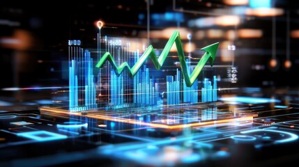 Digital finance insights data visualization in tech environment
