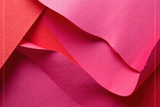 Intricate folds of pink and red paper creating a dynamic composition , composition, red