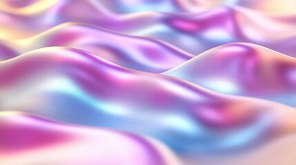 Obraz premium Abstract Iridescent Texture With Wavy Pink Purple And Blue Surface