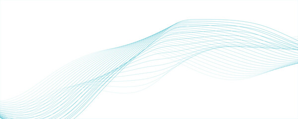 Abstract sky blue blend curve flow vector stripe digital technology isolated geometric futuristic wave technical flowing web science tech geometric concept lines design