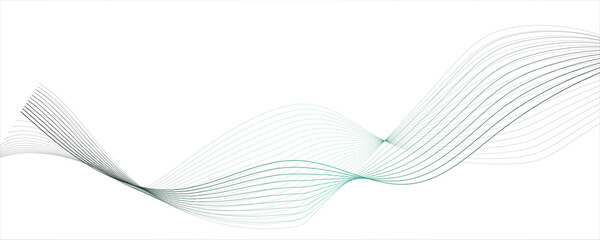 Technology flow grid blend curve wave line digital isolated energy,  flowing smooth diagonal white background. Modern creative wave lines glowing moving sound Abstract green  blend curve flow vector 