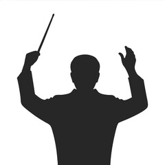 Music Conductor silhouette vector illustration