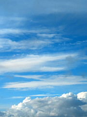 Beautiful Large White Clouds in a Calm Blue Sky