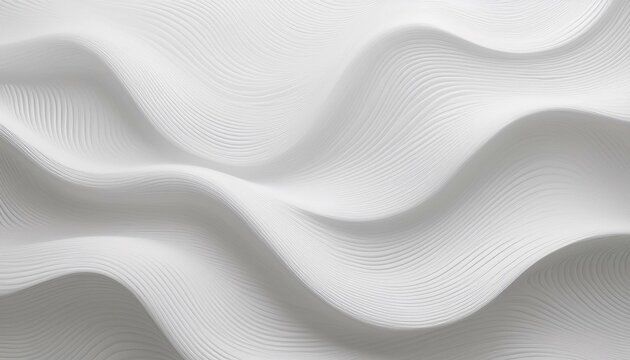 white elegant 3d texture waves curve backround