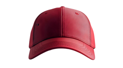 Realistic Image Red Baseball Cap, Headwear, Fashion Accessory, Apparel, Clothing, Style, Casual, Sporty, Trendy, Classic