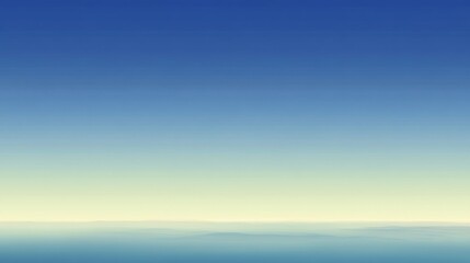 Obraz premium Serene gradient sky meeting calm ocean horizon.