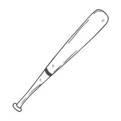 Vector Sketch Baseball Bat. Vector baseball bat doodle illustration