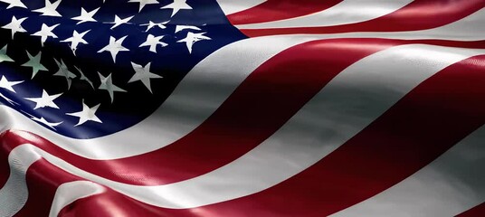 Majestic american flag waves gracefully in the breeze signifying national pride and unity