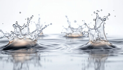 water splash isolated on white
