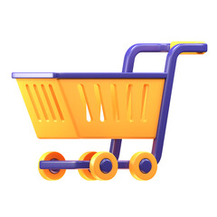 3D Shopping Cart Icon