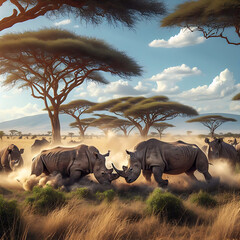 Fototapeta premium Clash of Wild Power: Nature's Fiercest Battle !
