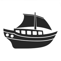 Ship silhouette vector illustration