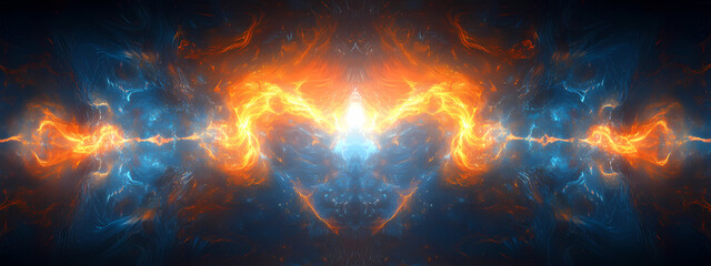 Fototapeta premium Abstract Energy Convergence with Radiant Glow