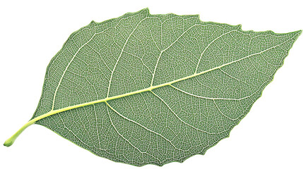 Obraz premium A leaf with a lot of veins and a thin stem