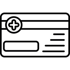 Insurance Card Icon Vector Element
