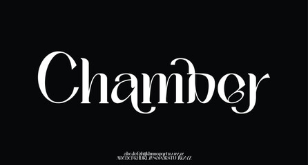 Chamber, premium luxury elegant alphabet letters and numbers. Vintage wedding typography classic serif font decorative vintage retro. creative vector illustration