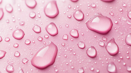 Water drops on pink background