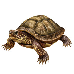 Obraz premium 3D vector icon of Eastern musk turtle isolated on transparency background