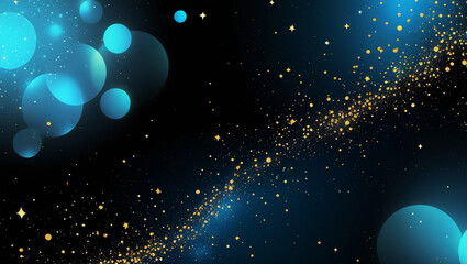 Abstract blue background with bubbles