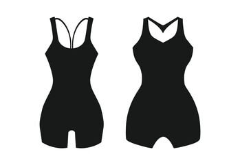 Swimsuit Silhouette vector illustration on white background