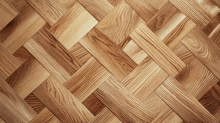 Natural oak herringbone pattern wooden parquet flooring