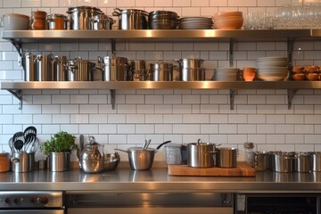 Close-up view of culinary essentials bright modern kitchen photography showcase