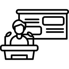 Lecturer Icon Vector Element