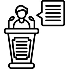Speech Icon Vector Element
