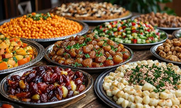 Iftar dishes include sweet foods