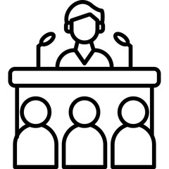 Press Conference Icon Vector Element
