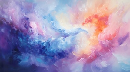 Swirling colors in a harmonious abstract masterpiece, ideal for artistic and creative content