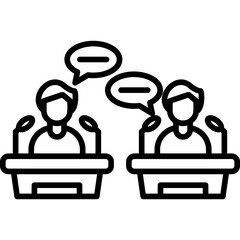 Debate Icon Vector Element