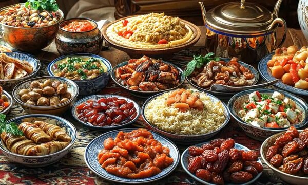 Iftar dishes include sweet foods