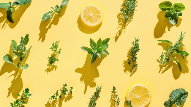 Creative Layout of Bright Vegetables and Herbs ultr Herbs 5e Vegetables 2 gigapixel Standard xGa Herbs