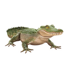 Naklejka premium 3D vector icon of Chinese alligator isolated on transparency background