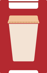 Illustration of a standing sign holder with blank copy space. Empty sign board with rope for your design. 