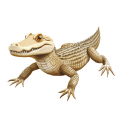 Fototapeta premium 3D vector icon of Caiman isolated on transparency background